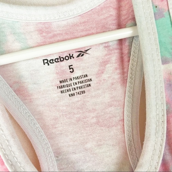 NWT Reebok Pink Mint Tie Dye Romper - Picture 2 of 4